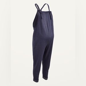 Maternity Knotted-Strap Sweatpant Overalls